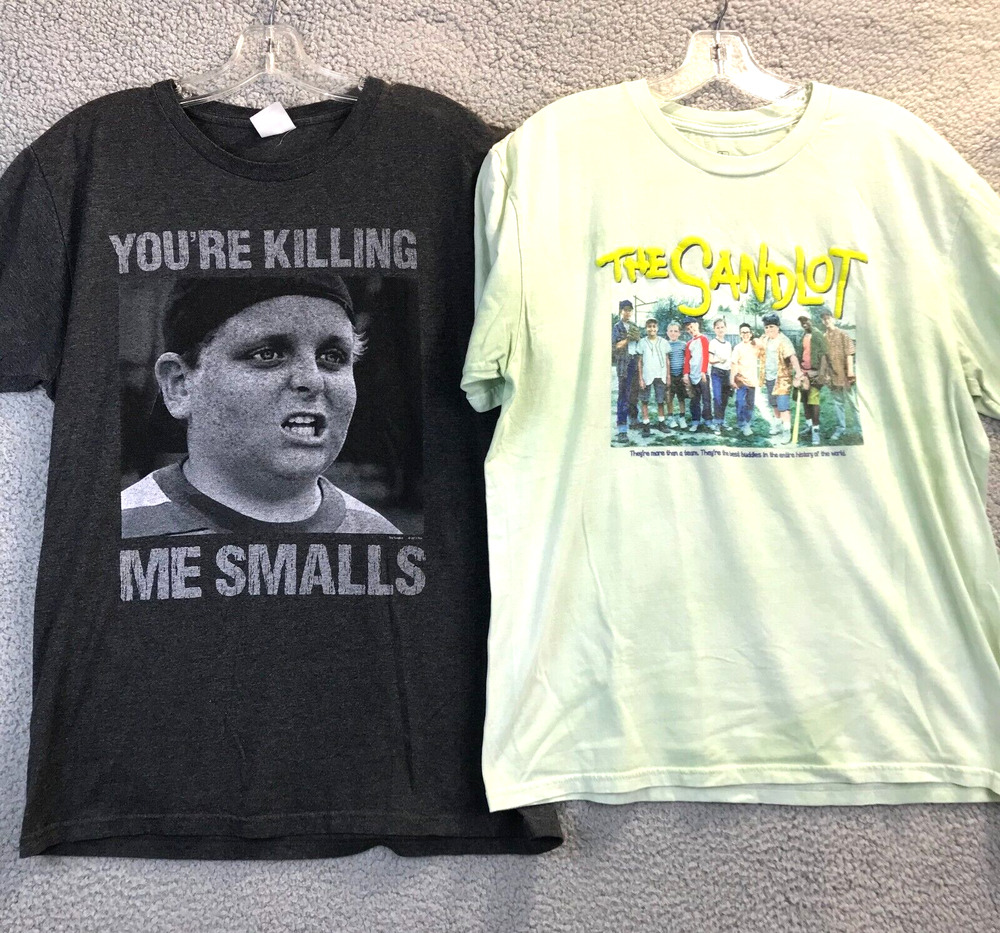 (2) The Sandlot T-Shirts You’re Killing Me Smalls Gray, More than a Team Large